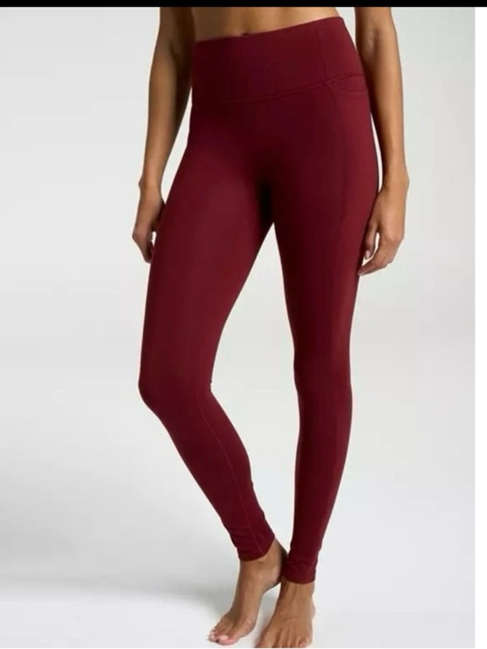 CALIA by Carrie Underwood Burgundy High Waisted Leggings Women’s Size L